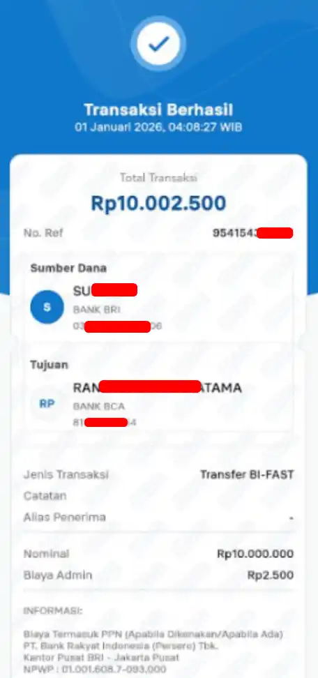 Bukti Transfer
